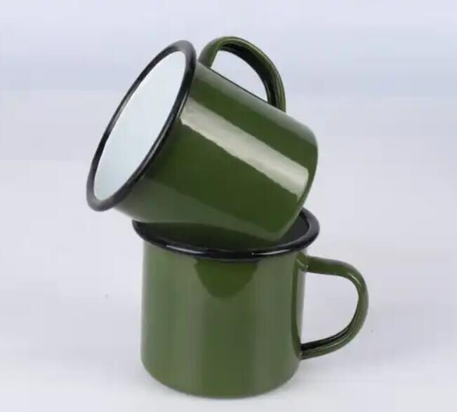Eco Friendly 30 Days Production Colorful Printing Classic Guaranteed Iron 12oz Vintage Enamel Mug Made for Drink Camping