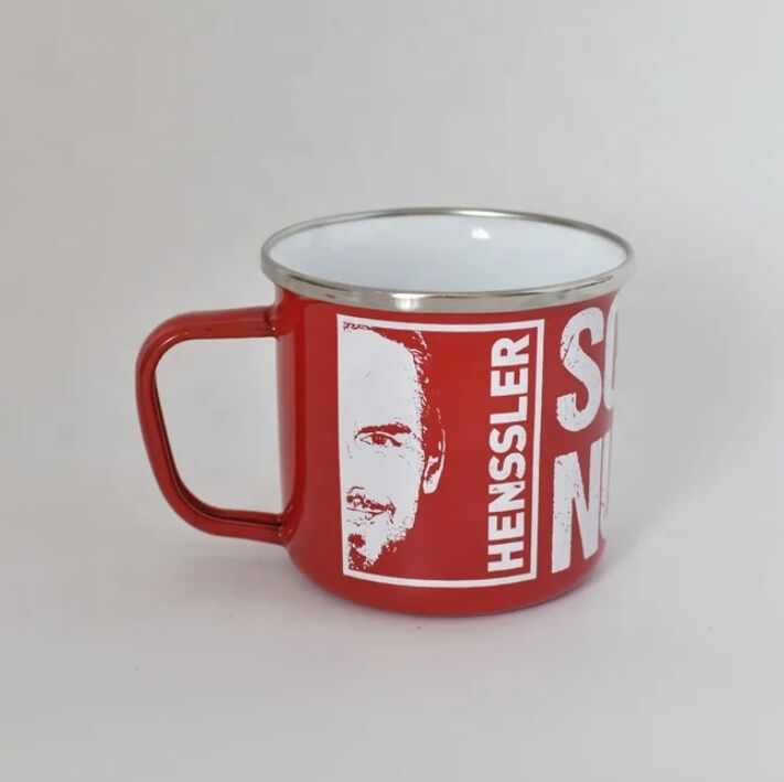 350ml Capacity Outdoor Camping Enamel Coffee Mugs Featuring Custom Design and 80000pieces Year Production