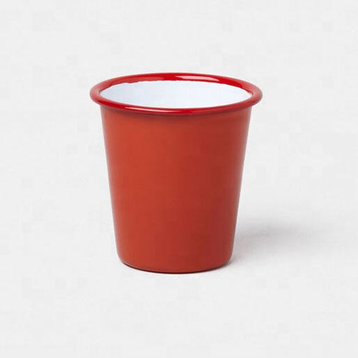 Customized Color Enamel Mug Double Coating 12oz 17oz Custom Logo Printing Camping Coffee Tea Mug Cups Collection