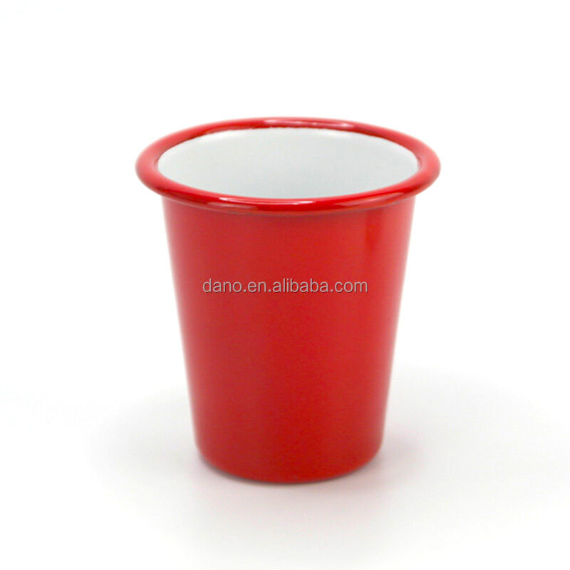 Customized Color Enamel Mug Double Coating 12oz 17oz Custom Logo Printing Camping Coffee Tea Mug Cups Collection