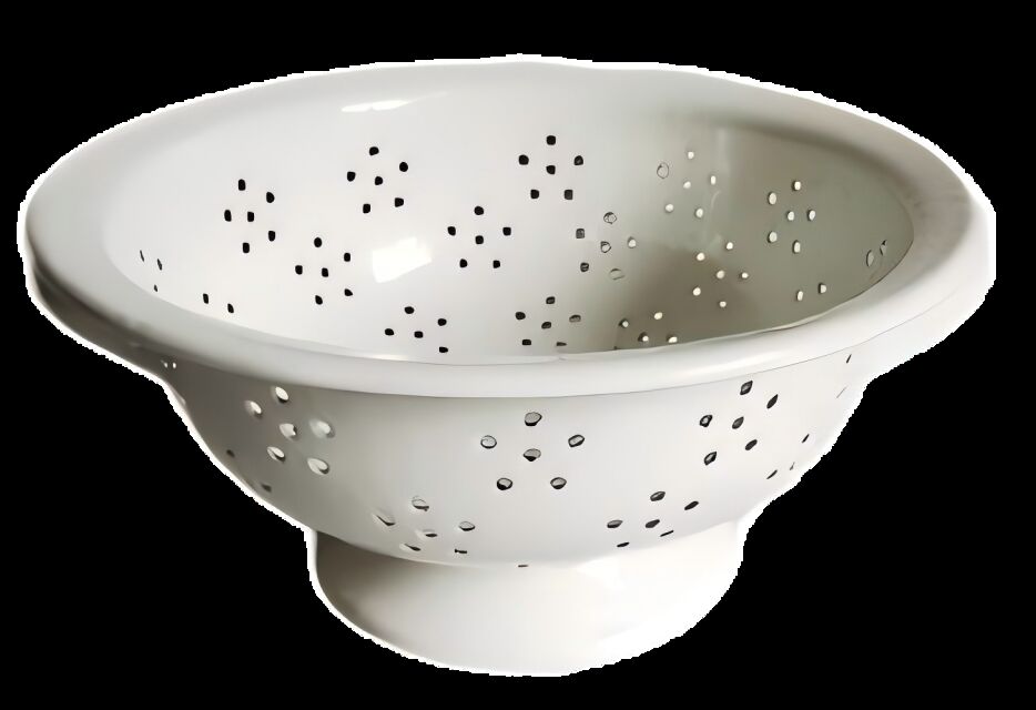Home Kitchen Enamel Colander Custom Color Multi-Use Hollow Design Storage Basket