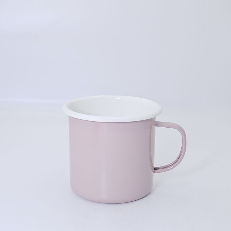 High Quality Enamel Carbon Steel Mug Enamel Drinkware With Rolled Edge Camping Mug for Daily Use