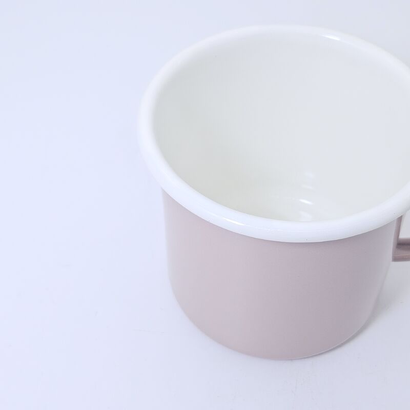 High Quality Enamel Carbon Steel Mug Enamel Drinkware With Rolled Edge Camping Mug for Daily Use