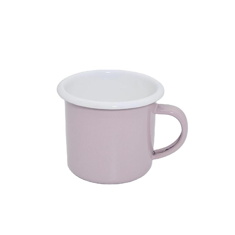 Cute Pastel Pink Enamel Carbon Steel Mug Enamel Drinkware With Rolled Edge for Daily Use