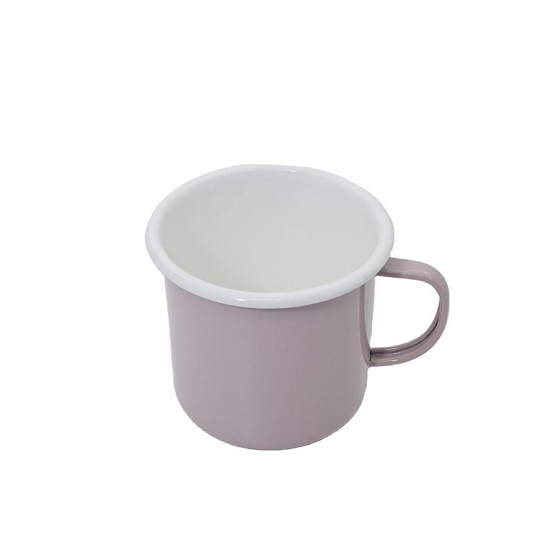 Cute Pastel Pink Enamel Carbon Steel Mug Enamel Drinkware With Rolled Edge for Daily Use