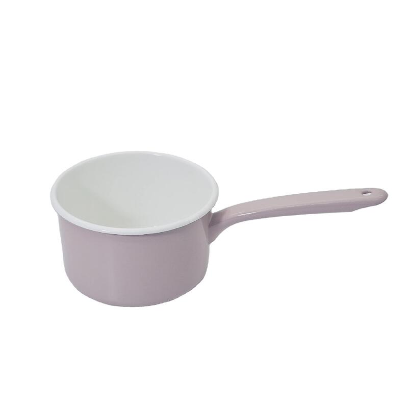 Multi-size Enamel Carbon Steel Saucepan Enamel Milk Pot with Single Handle High Quality Enamel Cookware