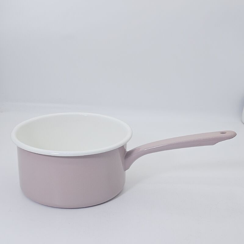 Multi-size Enamel Carbon Steel Saucepan Enamel Milk Pot with Single Handle High Quality Enamel Cookware