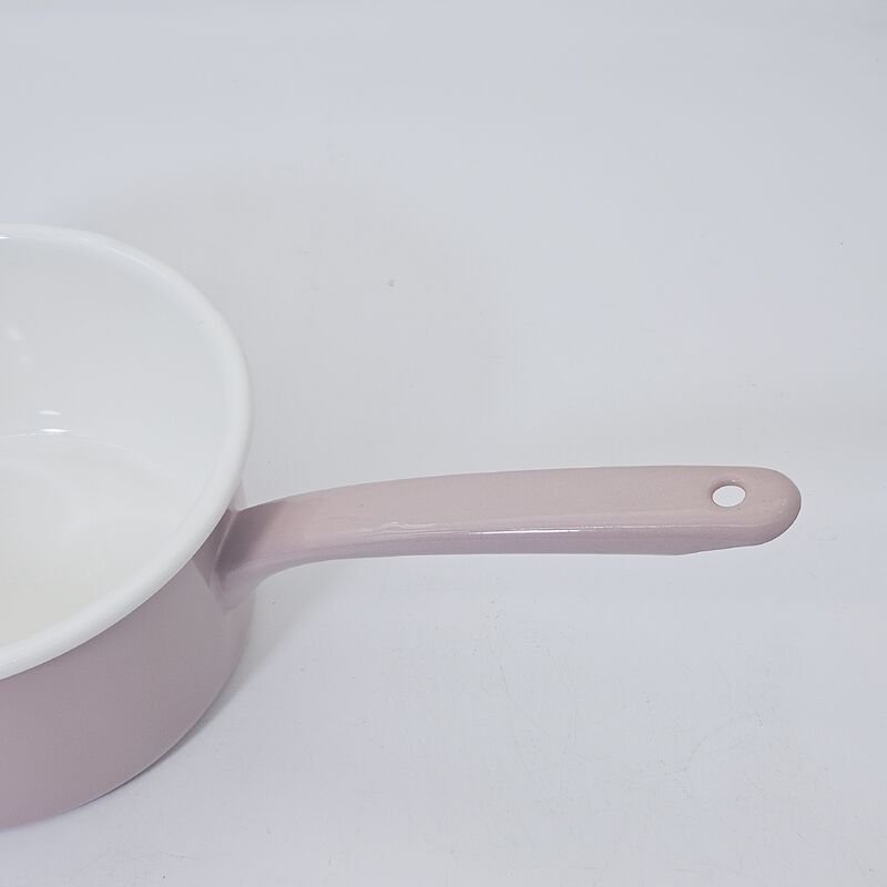 Multi-size Enamel Carbon Steel Saucepan Enamel Milk Pot with Single Handle High Quality Enamel Cookware