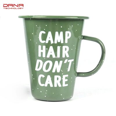 Steel Rolled Edge Rim Enamel Steel Coffee Cup Camping Tumbler Mug